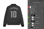 Long Sleeve Football Jersey Mockup, a Shirt Mockup by Irhasalfahad (Thumbnail 5 of 7)