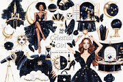 Mystical Celestial Clipart, a Person Illustration by GlamArtZhanna (Thumbnail 1 of 8)