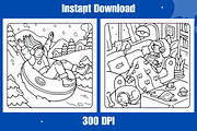 Girl Moments Coloring Book, a Decorative Illustration by Coco Bloom (Thumbnail 3 of 4)