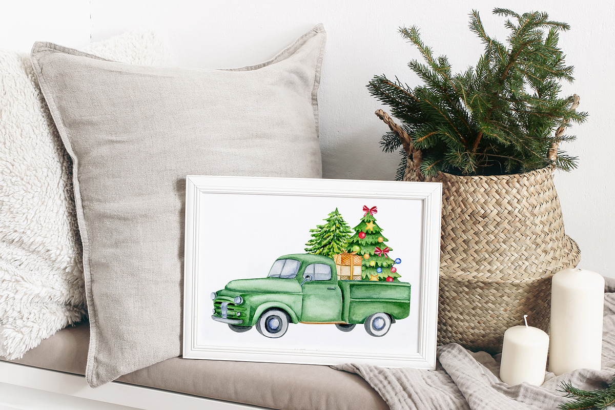 Classic christmas cars set, an Illustration by svetodesign (Photo 8 of 10)