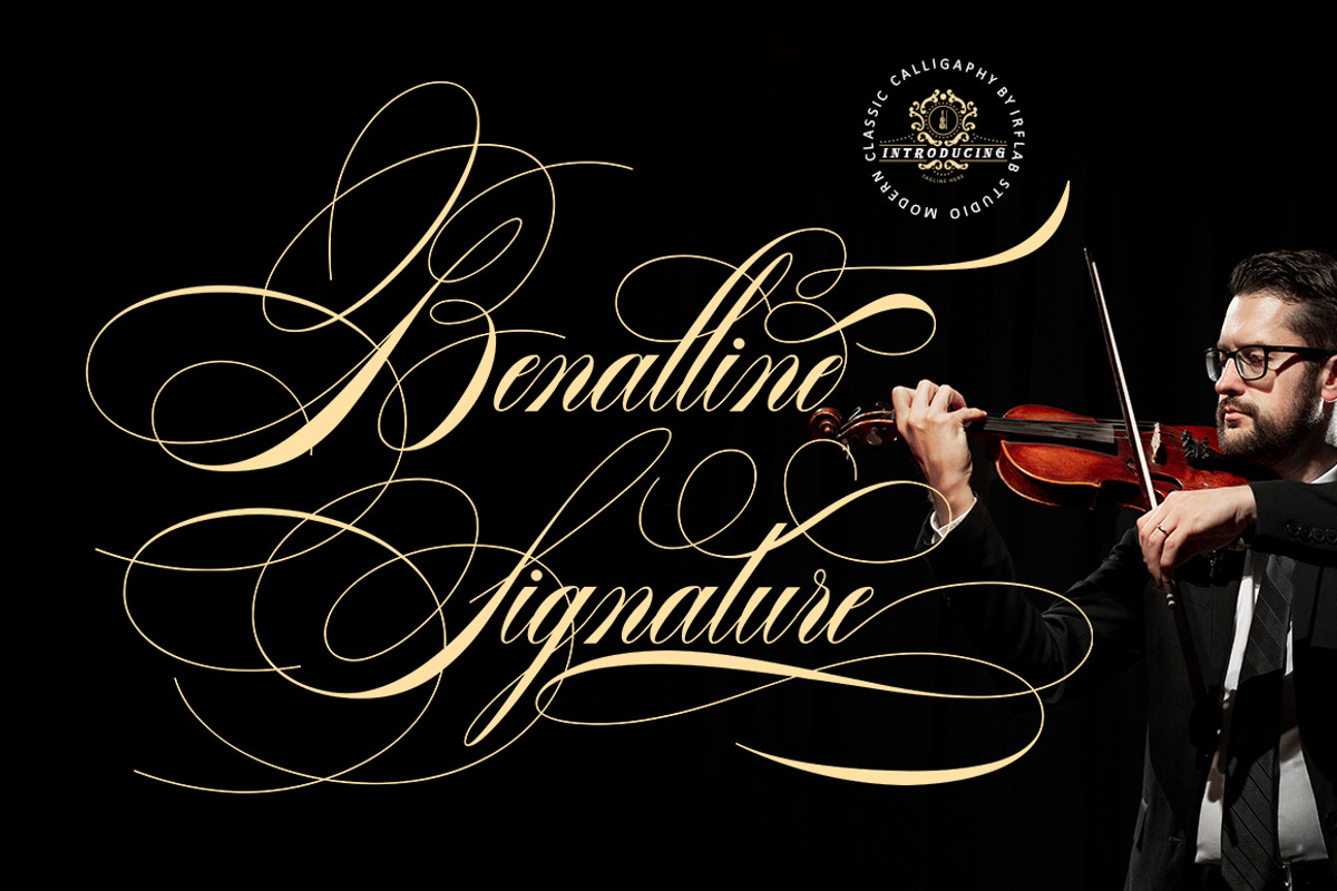 Benalline Signature, a Script Font by IRF Lab Studio (Photo 1 of 8)