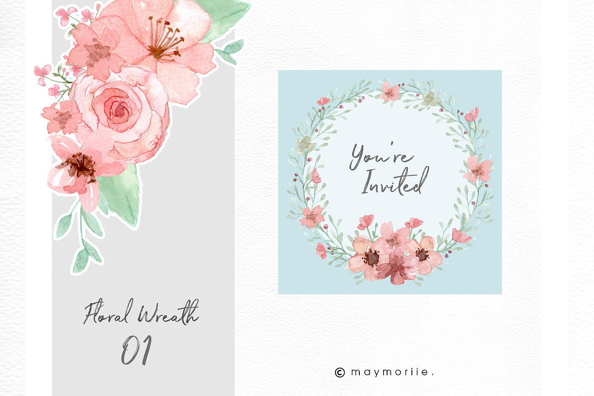Floral graphic for invitation, an Illustration by May • SHO (Photo 3 of 9)