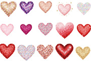 Sequin Heart Valentines Clipart, an Illustration by Designking (Thumbnail 2 of 5)
