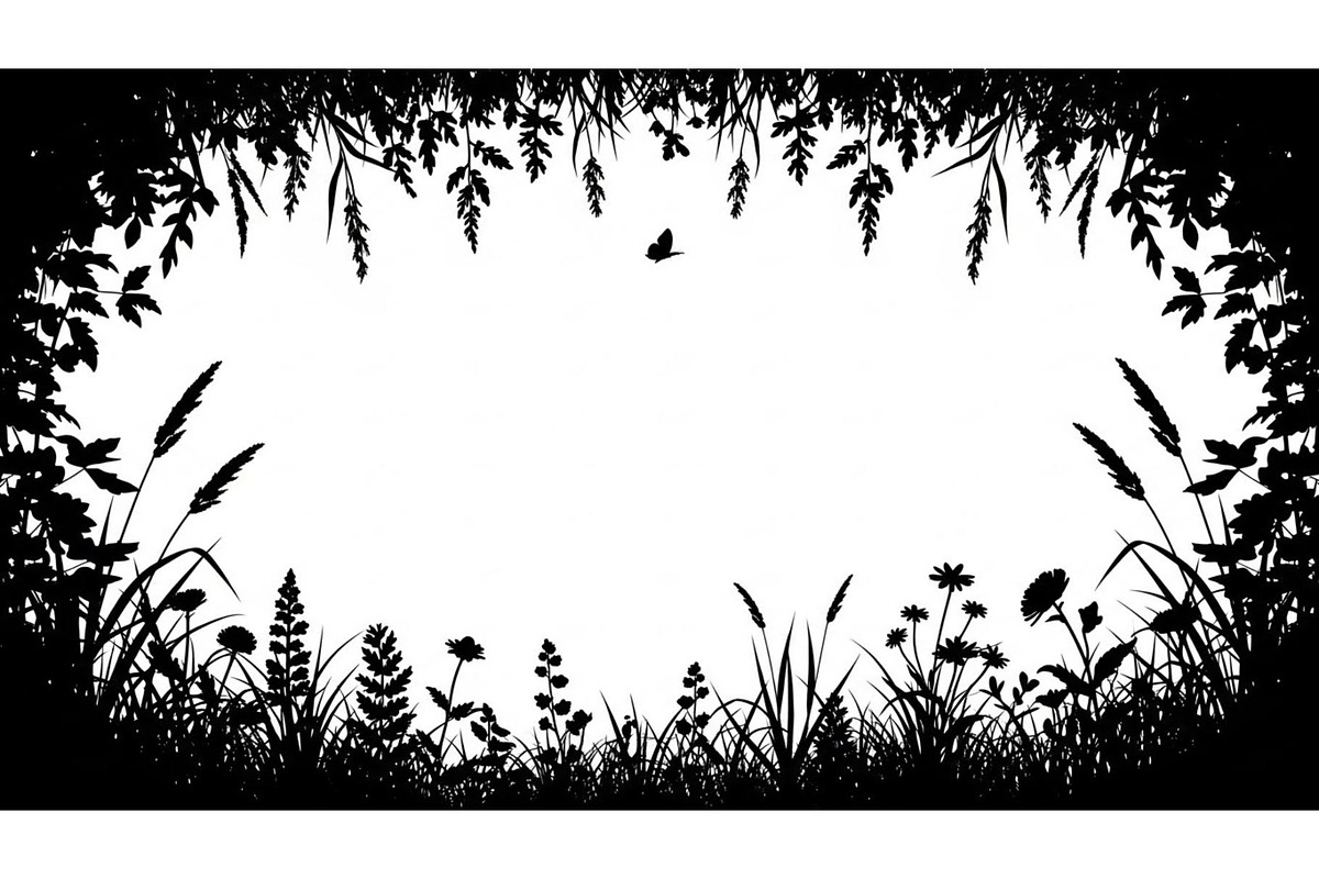 50 Garden Frame Silhouette Bundle, an Illustration by musafir_fashion (Photo 29 of 51)