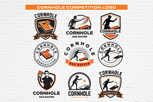 Cornhole Tournament Logo Bundle, a Branding & Logo Template by Guavanaboy