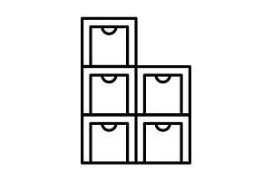 Storage rack icon., an Outline Icon by incomible