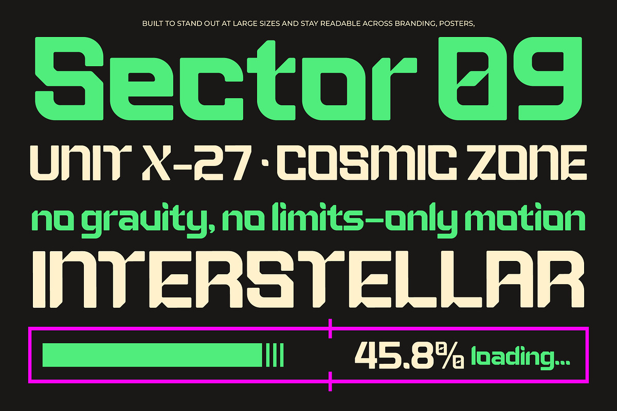 Metaor Aftershift Retro Futuristic, a Sans Serif Font by AmorfaType (Photo 6 of 10)