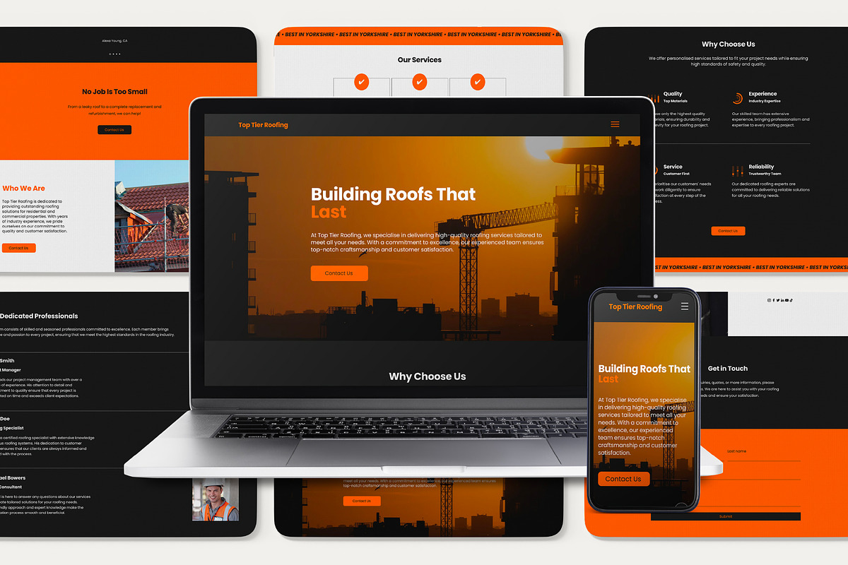 Roofing & Construction Wix Website, a Wix Template by Sky Dore Design (Photo 7 of 11)