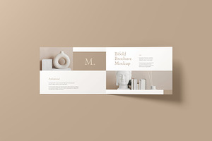 Landscape Bi-fold Brochure Mockup