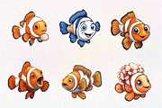 Cute Clownfish Clipart, an Illustration by CreationArt (Thumbnail 7 of 9)