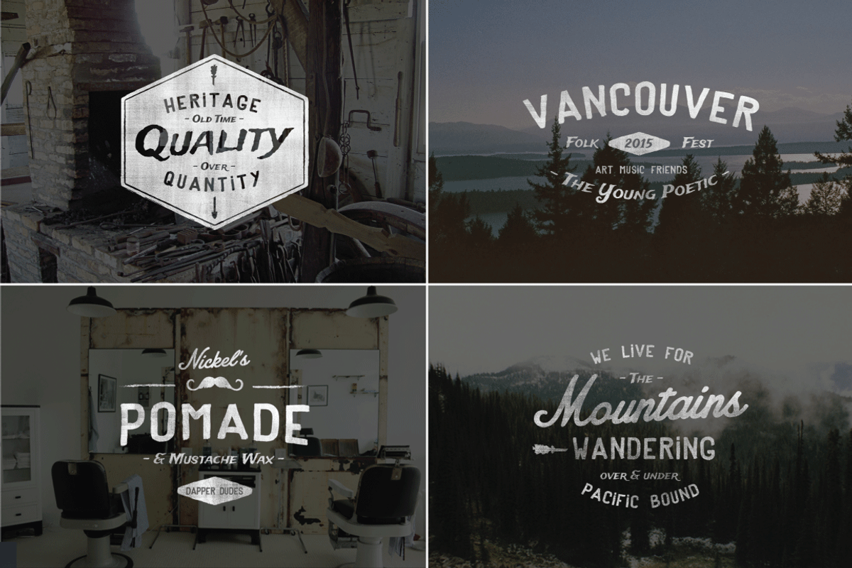 Vintage Hand Drawn Style Logos, a Branding & Logo Template by Hustle Supply Co. (Photo 2 of 5)