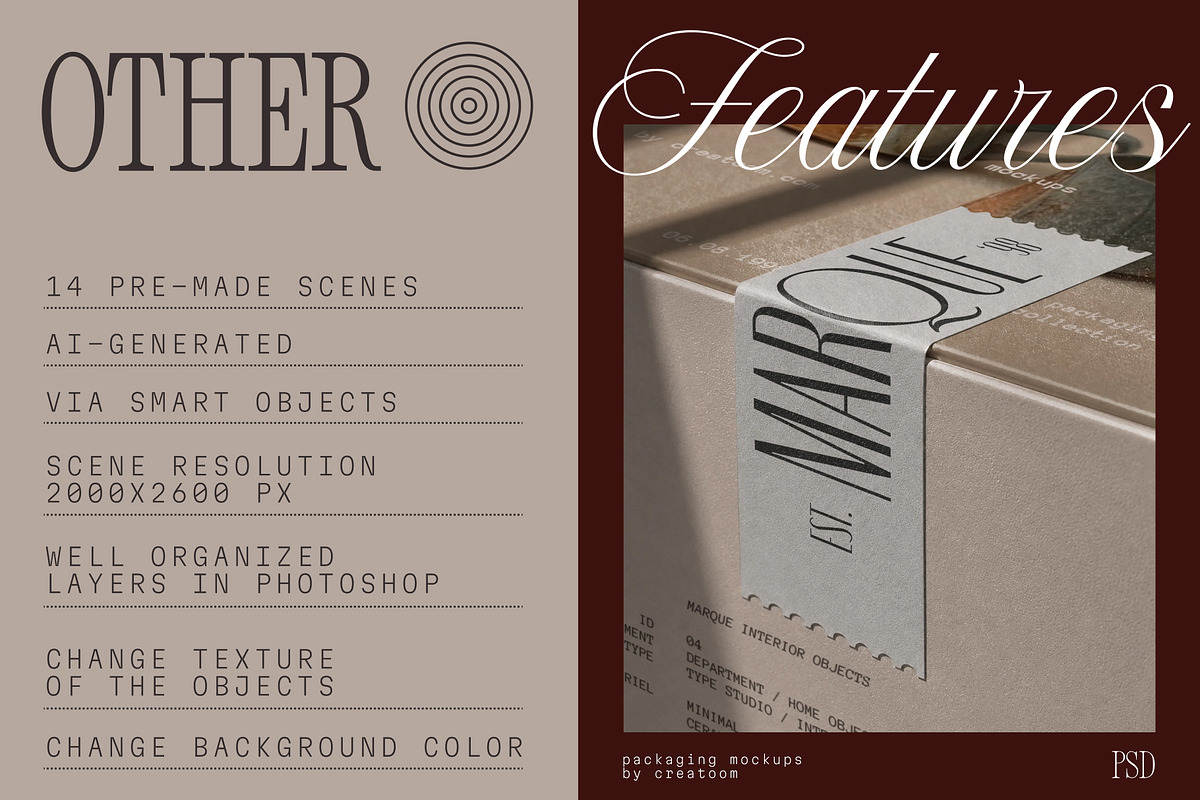 MARQUE - Packaging Mockups (14 PSD), a Packaging Mockup by Creatoom (Photo 10 of 15)