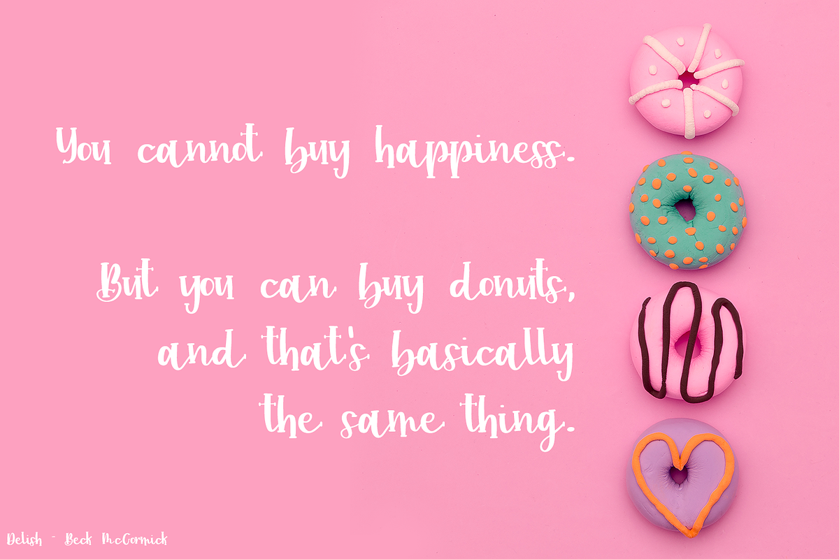 Delish Script, a Script Font by Beck McCormick (Photo 3 of 11)