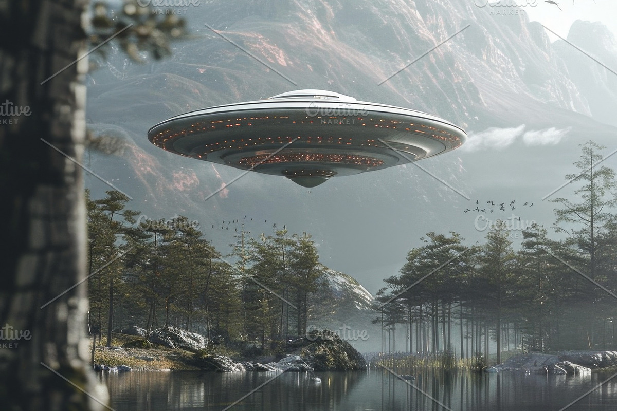 97 UFO objects flying in the sky, a Transportation Photo by Handmadefont (Photo 78 of 101)