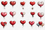Valentine Heart Ballon clipart, an Illustration by Designworld (Thumbnail 3 of 6)