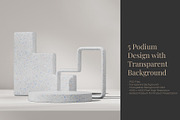 5 Podium with Transparent Background, a Background Graphic by faustudio (Thumbnail 1 of 7)