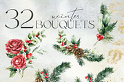 Christmas watercolor Winter Berries, a Seasonal Illustration by Yuliya Derbisheva (Thumbnail 4 of 17)