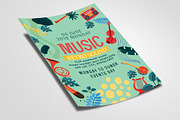 Musical Festival Flyer Template, a Flyer Template by Psd Templates (Thumbnail 2 of 2)