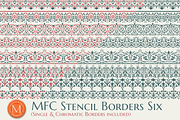 MFC Stencil Borders Six, a Symbol Font by Monogram Fonts Co. (Thumbnail 1 of 6)