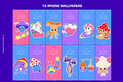 Shroomy Zodiac - vector stickers, an Illustration by marmarina (Thumbnail 6 of 11)