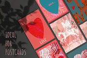Valentine's day Patterns and Cards, an Animal Illustration by watercolor kamill (Thumbnail 3 of 8)