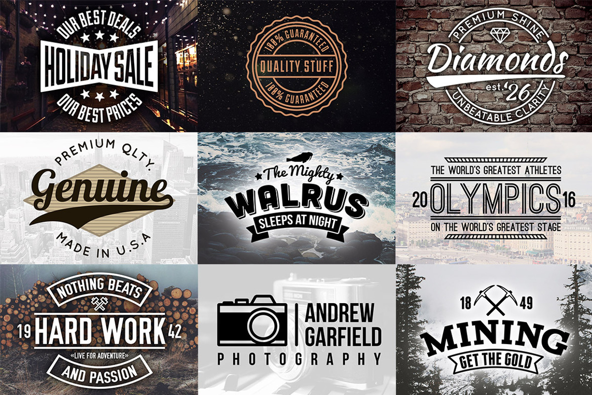 Vintage Vector Logo Kit, a Branding & Logo Template by Matt Borchert (Photo 2 of 5)