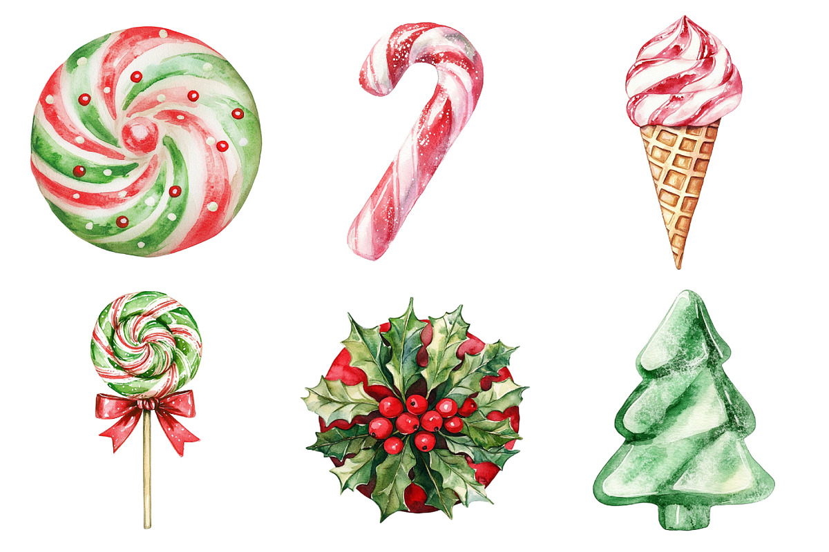 Christmas Peppermint Candy's, an Illustration by Daily.Designs (Photo 2 of 5)