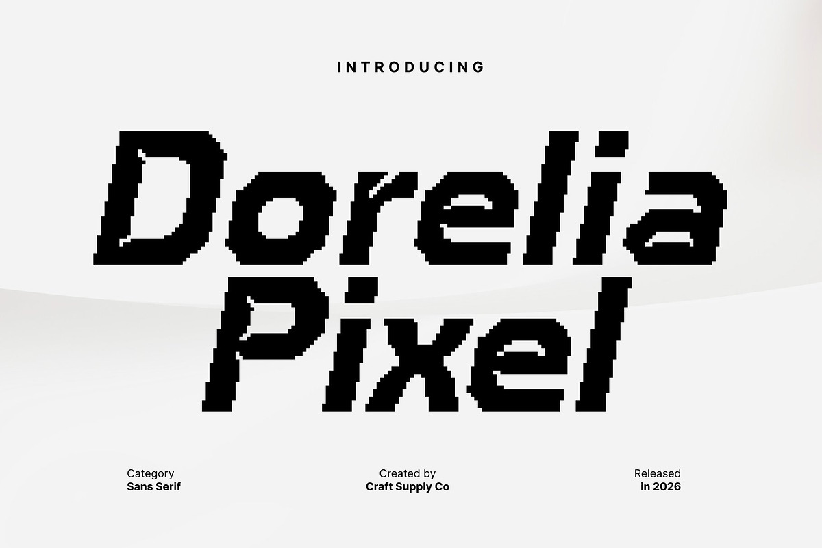 Dorelia Pixel, a Sans Serif Font by Craft Supply Co. (Photo 1 of 8)