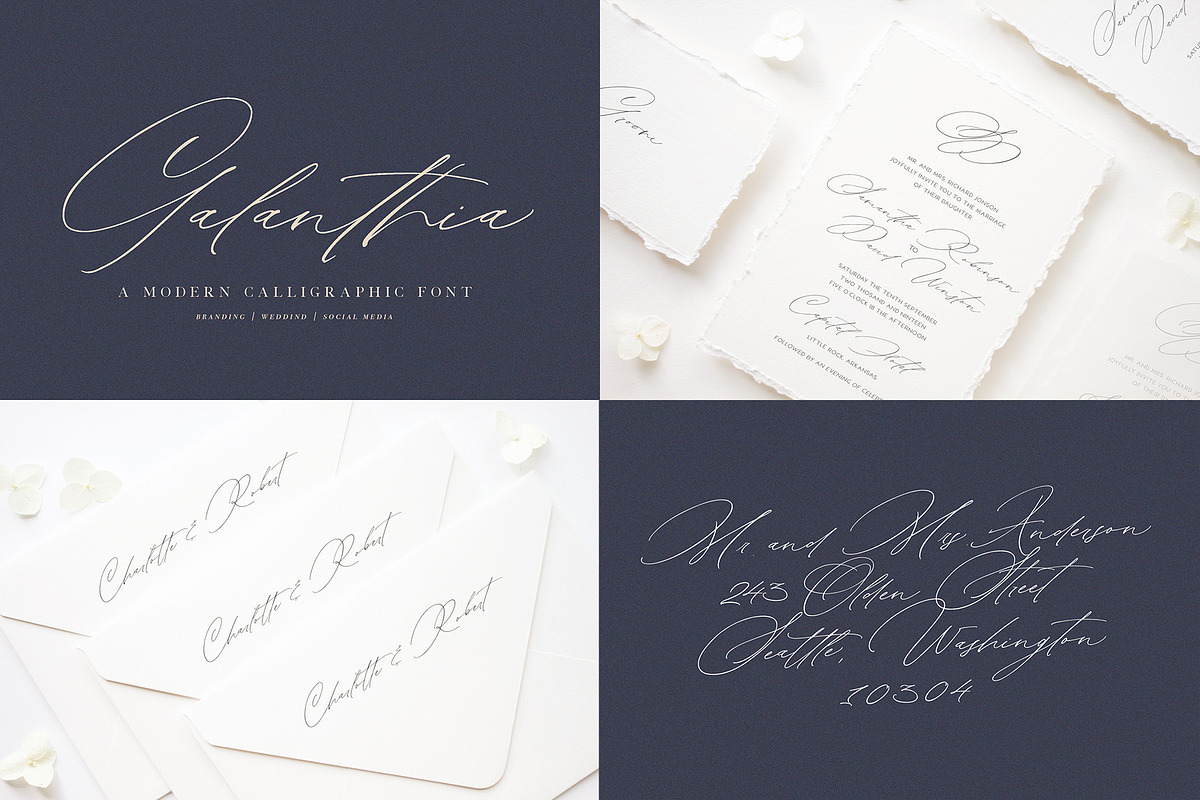 The Wedding Calligraphy Font Bundle, a Script Font by Calamar Studio (Photo 8 of 18)