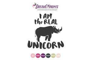 Rhinoceros SVG - Fun Unicorn SVG