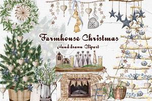 Farmhouse Christmas Watercolor Set