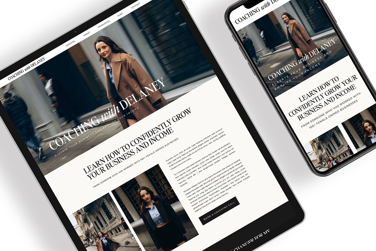 Coaching Showit Website Template, a Landing Page Template by Blush Created (Photo 2 of 12)