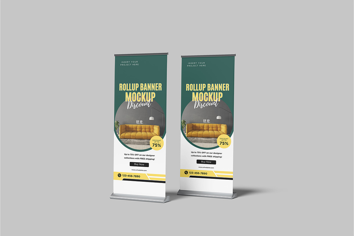 Rollup Banner Mockup, a Print Template by lamorastudio (Photo 4 of 9)