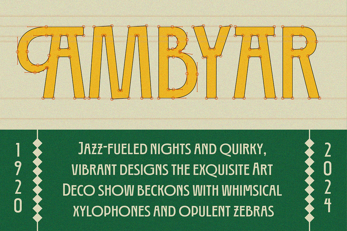 Deconeu Modern Art Deco Typeface, a Sans Serif Font by Aiyari (Photo 4 of 10)