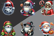 Halloween Santa Clipart, an Illustration by Black Bird Studio (Thumbnail 4 of 6)