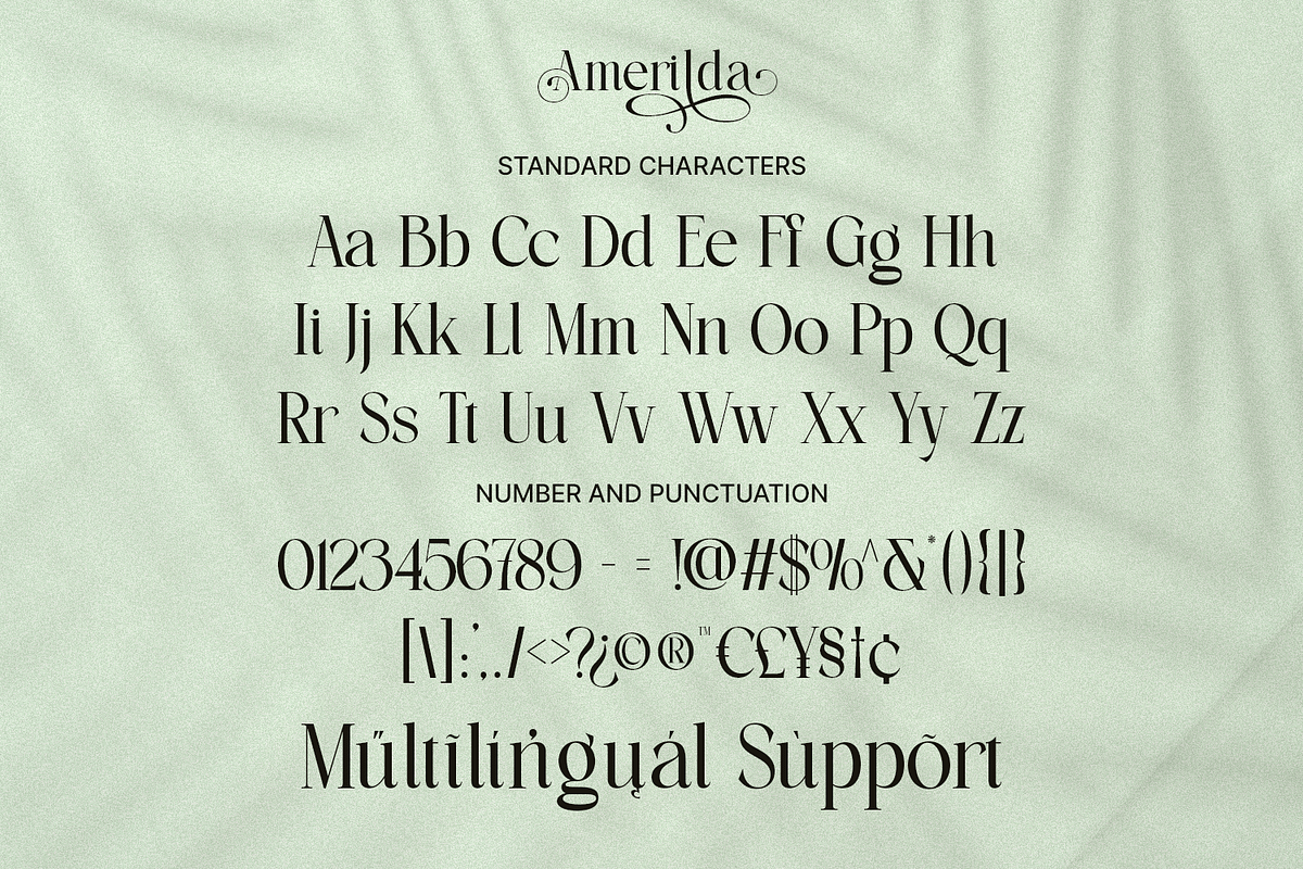 Amerilda – Elegant Luxury Serif Font, a Serif Font by Pixesia Studio (Photo 10 of 10)