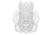 Ethnic Collection: Llama, an Animal Illustration by ArtoJoy (Thumbnail 3 of 6)