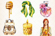 Summer Honey Garden Clipart, an Illustration by Libby Wishes (Thumbnail 6 of 7)
