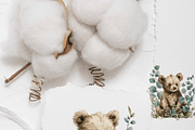Floral Teddy Bears Clipart, a Decorative Illustration by Pati Charm Studio (Thumbnail 8 of 8)