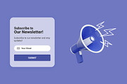 Subscribe to Newsletter UI Design, an Email Template by accogliente (Thumbnail 1 of 3)
