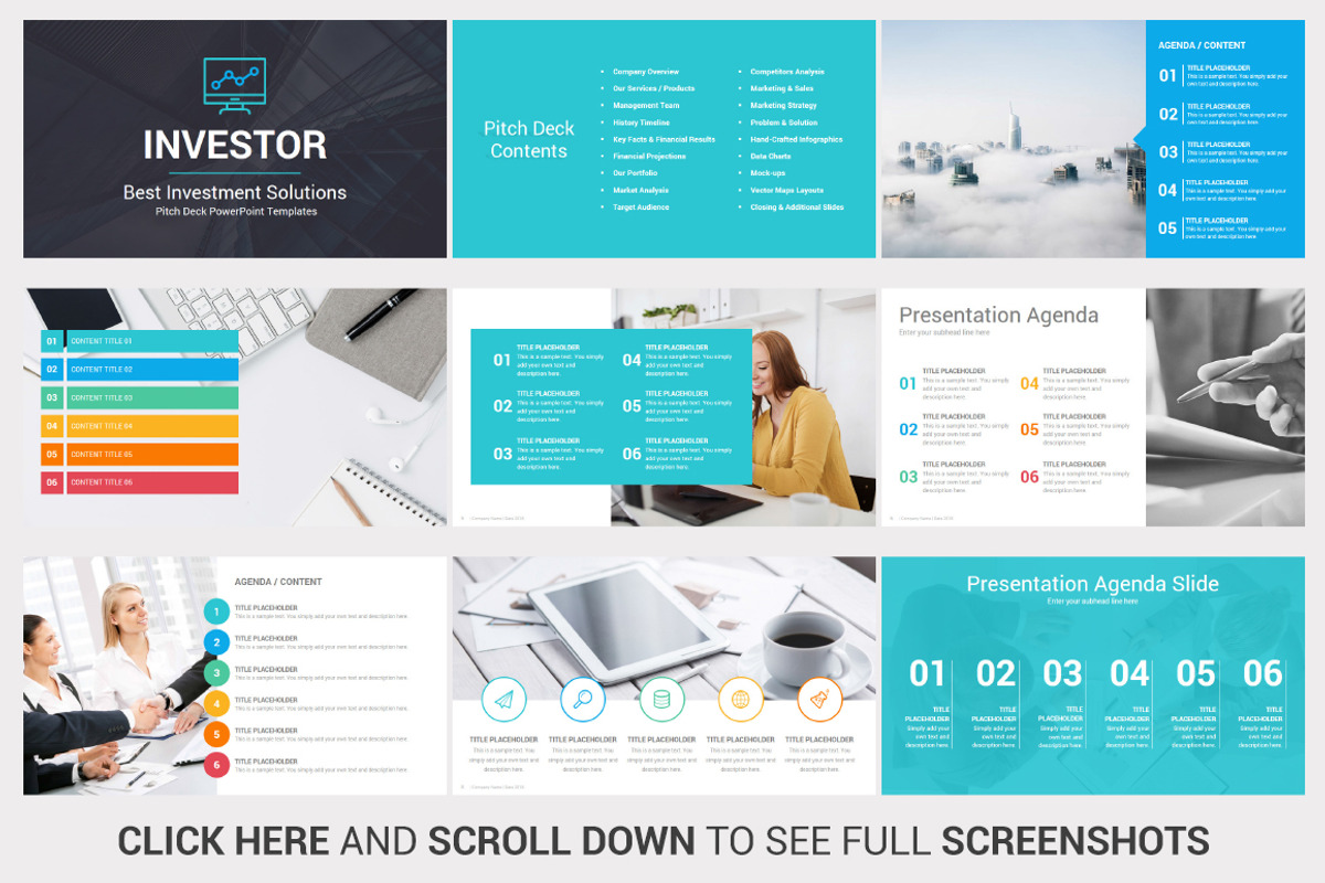 Investors PowerPoint Pitch Decks, a Presentation Template by SlideSalad (Photo 5 of 52)