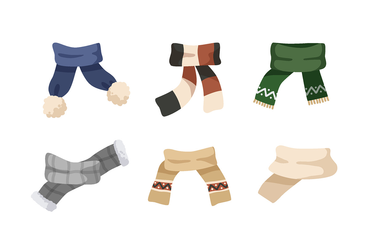 Kids winter scarf, wool clothes set, a Seasonal Illustration by Good Studio (Photo 3 of 3)
