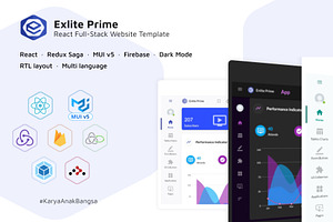 Exlite - React Admin Dashboard, a React Template by UInstrument