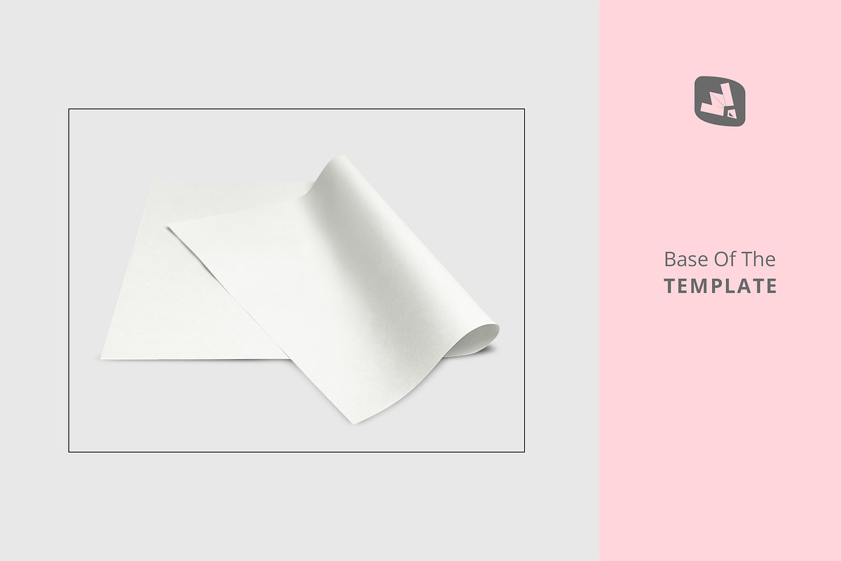 TopView Folded Wrapping Paper Mockup, a Product Mockup by Designertale (Photo 8 of 9)