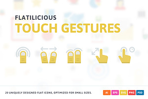 Touch Gestures Flat Icons