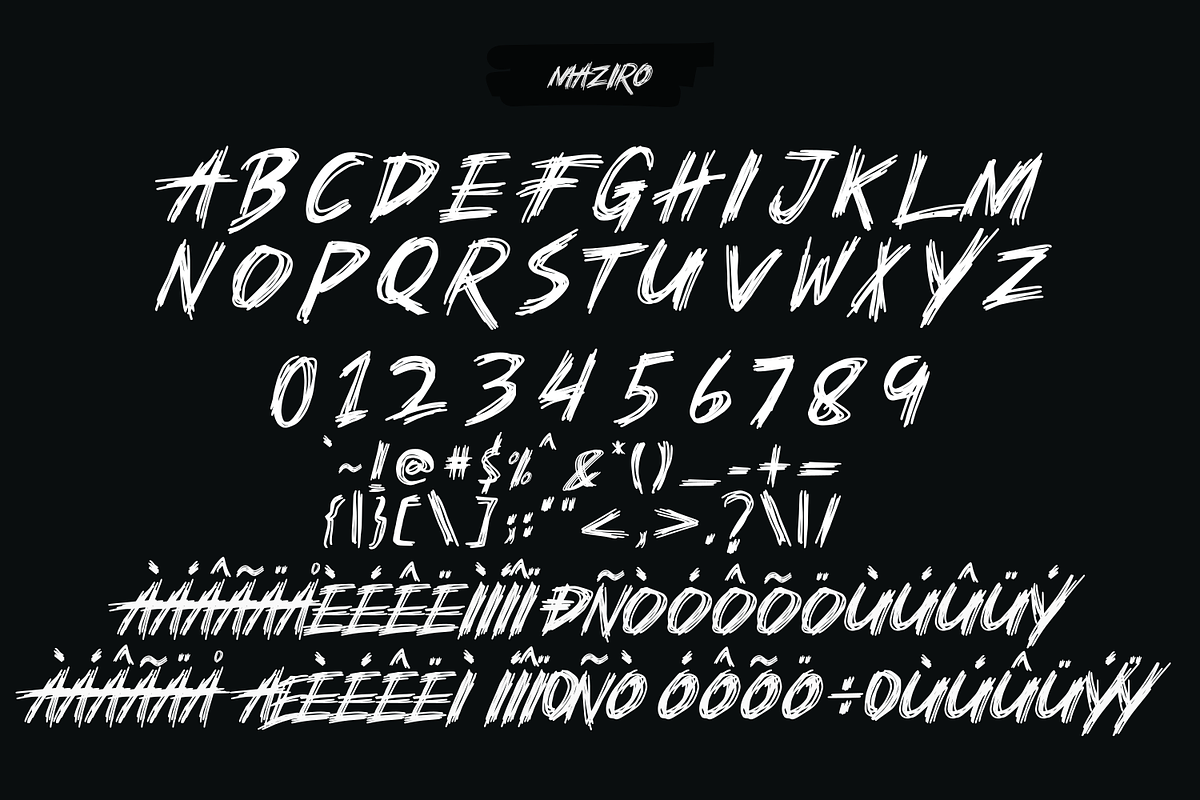 Maziro -Brush Typeface, a Font by Mozyen Studio (Photo 3 of 7)