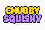Chubby Squishy - Retro Bubble Font, a Handwritten Font by Pian45 Studio (Thumbnail 1 of 8)