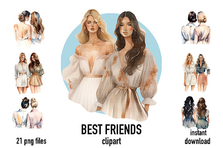 Best friends clipart