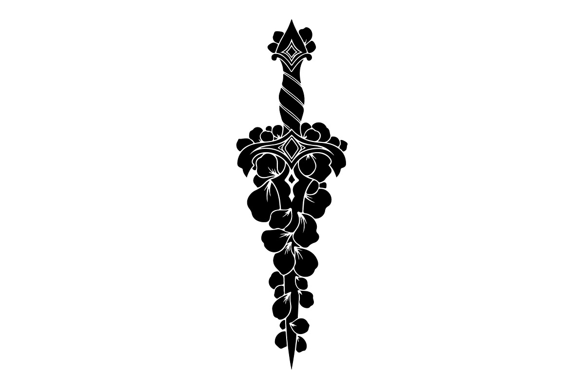 Ornamental Dagger Silhouette Bundle, an Object Illustration by Gaye Art (Photo 19 of 31)