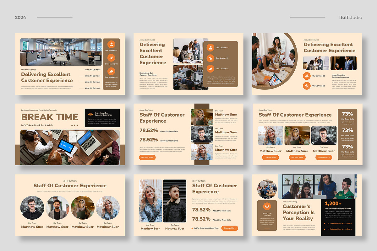 Customer Experience Powerpoint, a Presentation Template by fluffstudio (Photo 3 of 4)